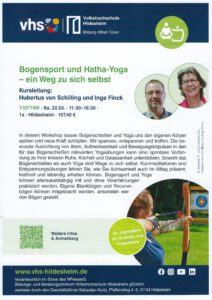 von Schilling Bogensport, Hatha-Yoga, DOSB, DSB, Bogensport, Bogenschießen, Atemübungen